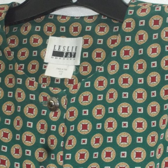 Leslie Fay career top & pleated skirt, size 12 - Picture 4 of 5